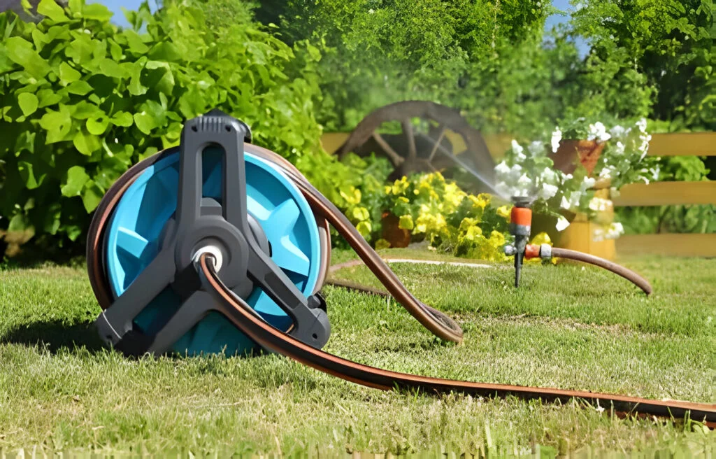 Best hose reels in a beautifully organized yard