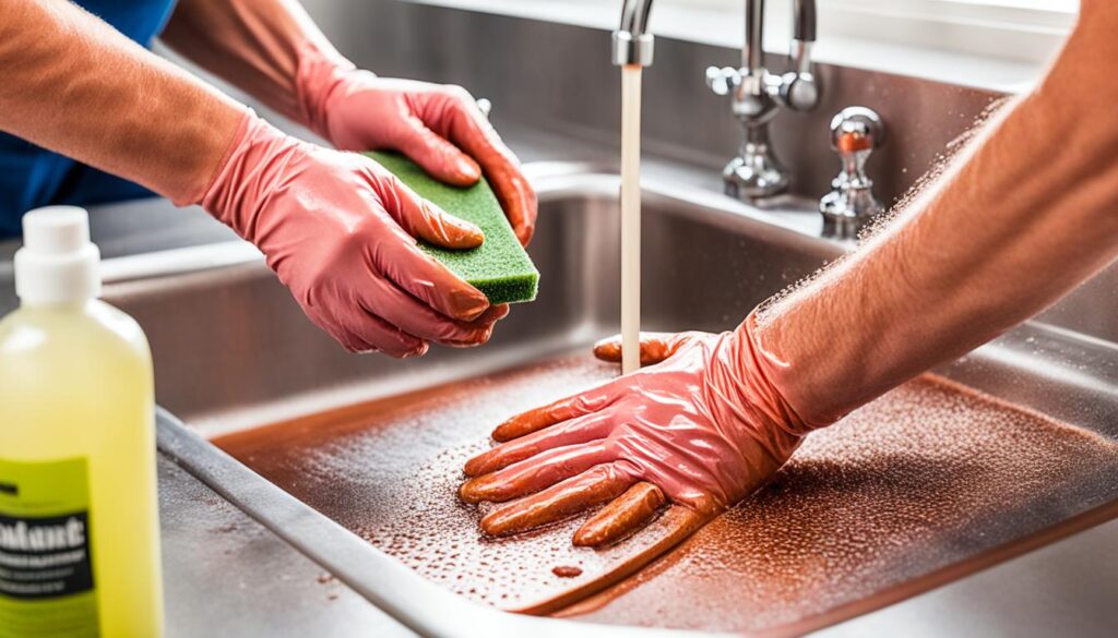 copper sink maintenance