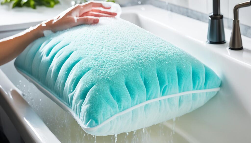 memory foam pillow cleaning