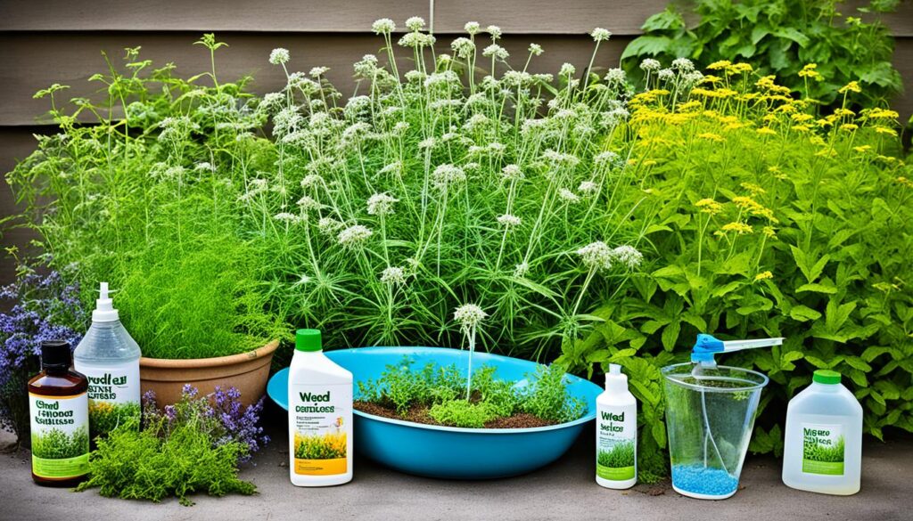 vinegar and dish soap Homemade weed killer